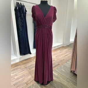 120615 Sheath Short Sleeves Comfortable Red Mother's Dress by Cameron Blake